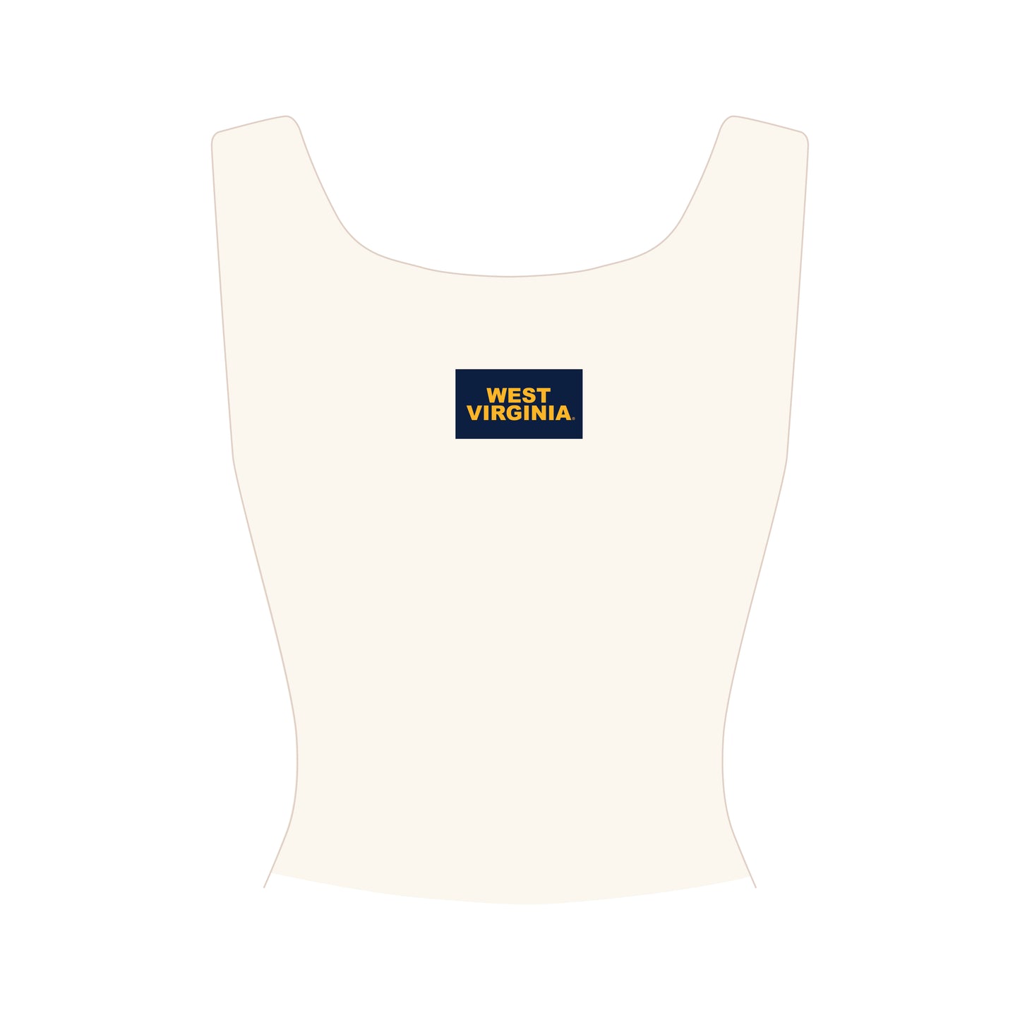 The Alli Ribbed Tank West Virginia Woven Label | Bone