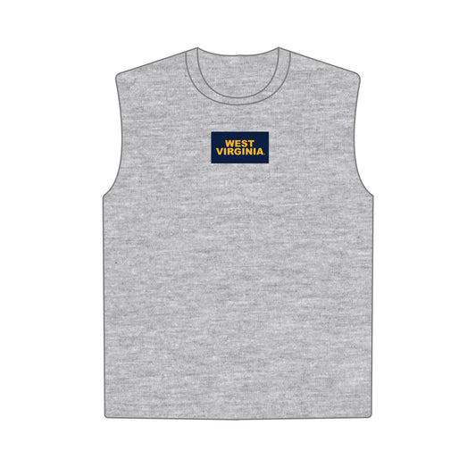 The Anna Active Tank West Virginia Woven Label | Youth Heather Grey