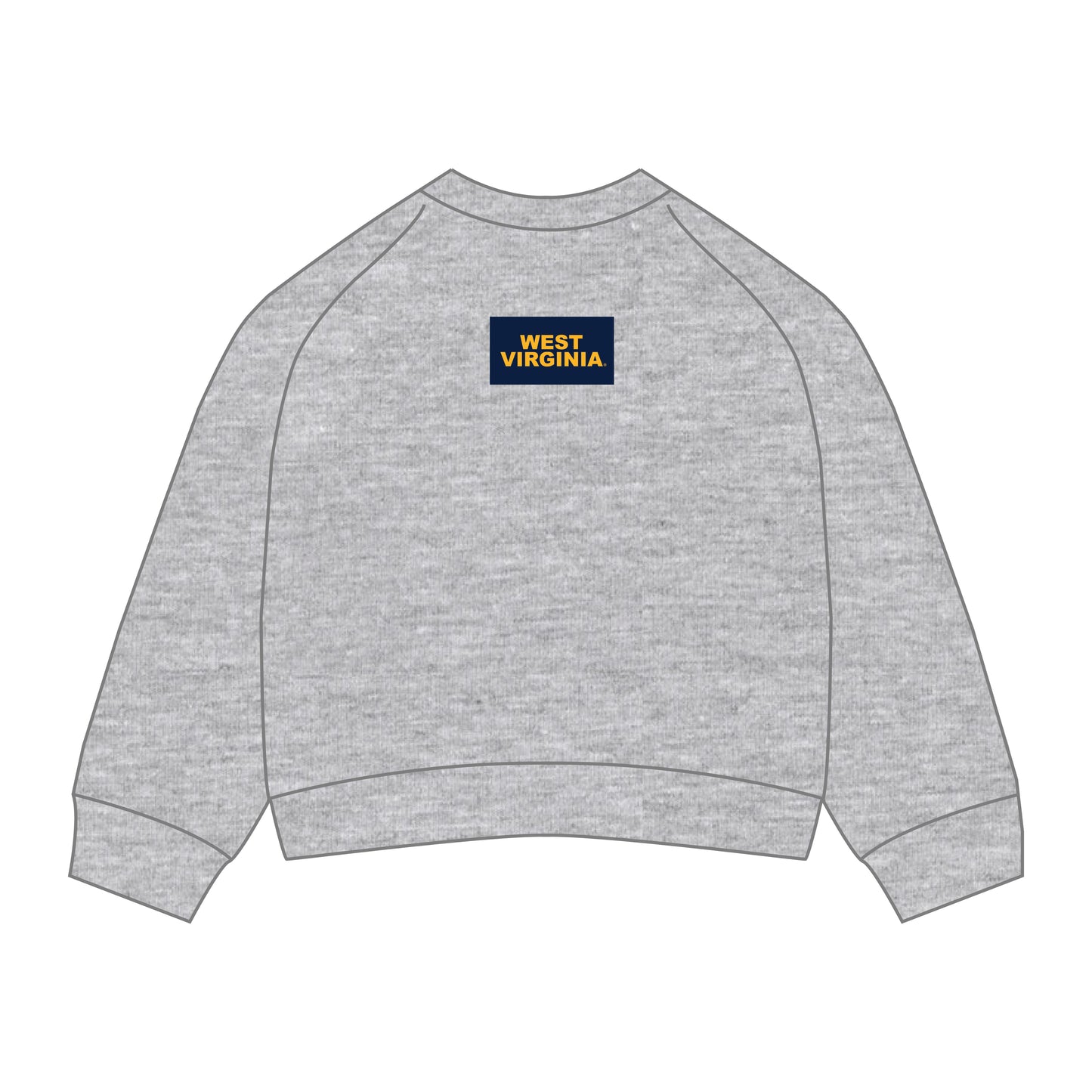 The Ava Airy Crewneck West Virginia Woven Label | Youth Heather Grey