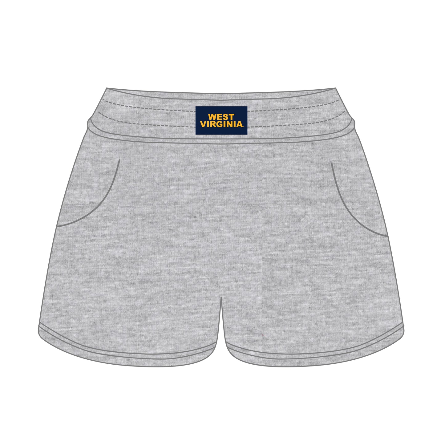 The Ava Airy Shorts West Virginia Woven Label | Youth Heather Grey
