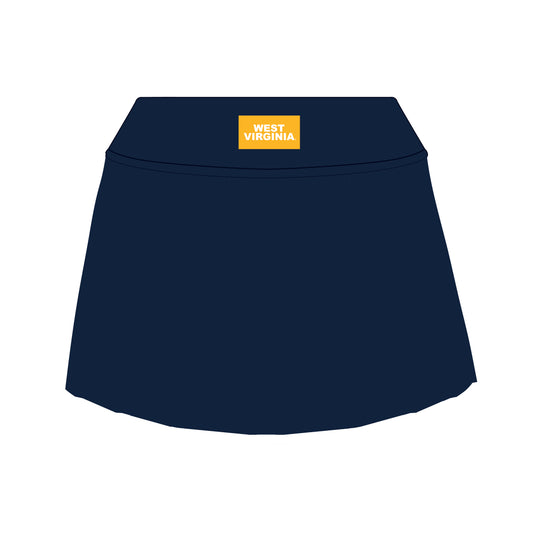 The Alli Tennis Skort West Virginia Woven Label | Navy