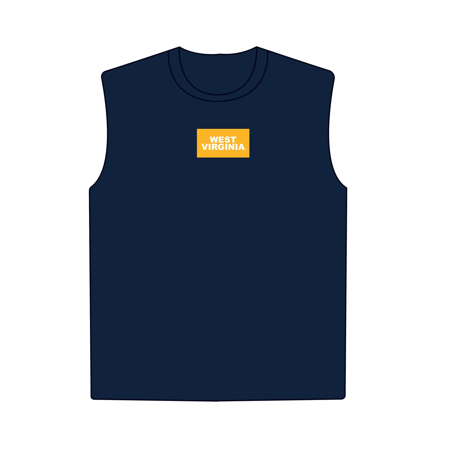 The Anna Active Tank West Virginia Woven Label | Navy