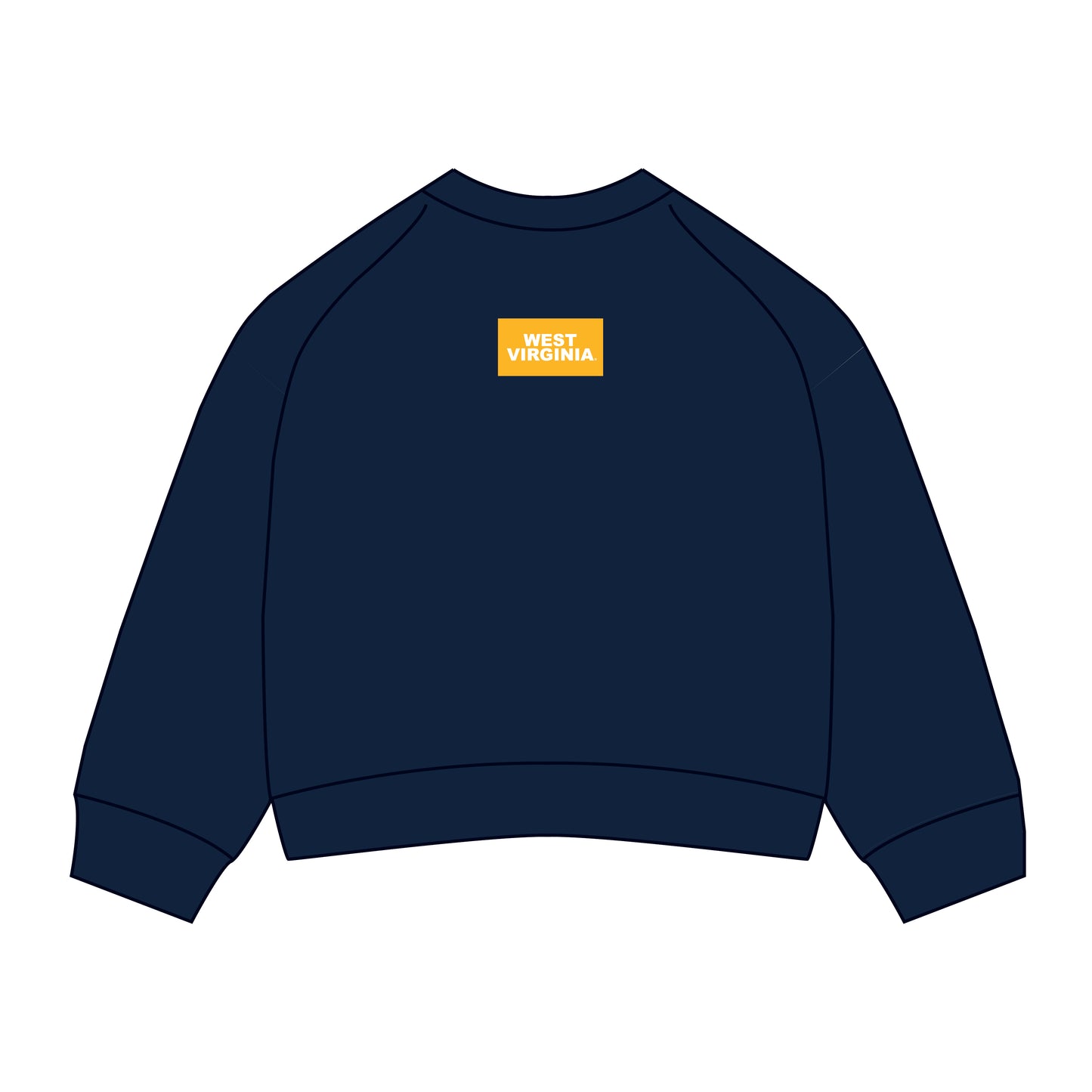 The Ava Airy Crewneck West Virginia Woven Label | Navy