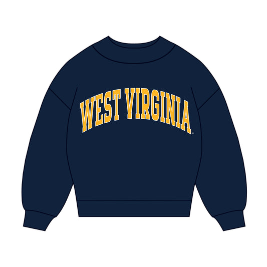 The Madi Classic Mockneck West Virginia Applique | Navy