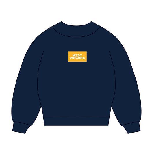The Mary Mockneck West Virginia Woven Label | Youth Navy
