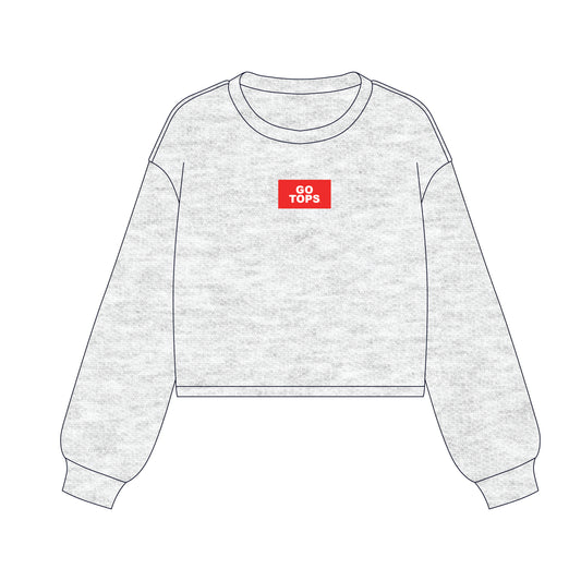 The Becca Boxy Crewneck Go Tops Woven Label | Youth Ash