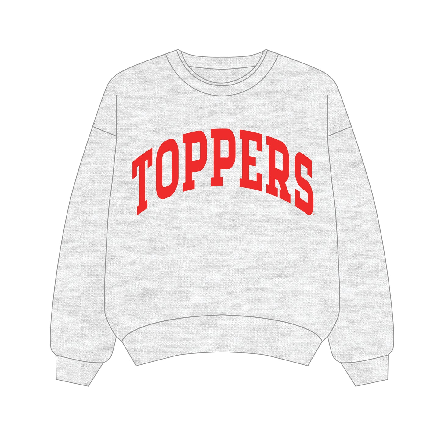 The Olivia Oversized Crewneck Toppers | Youth Ash