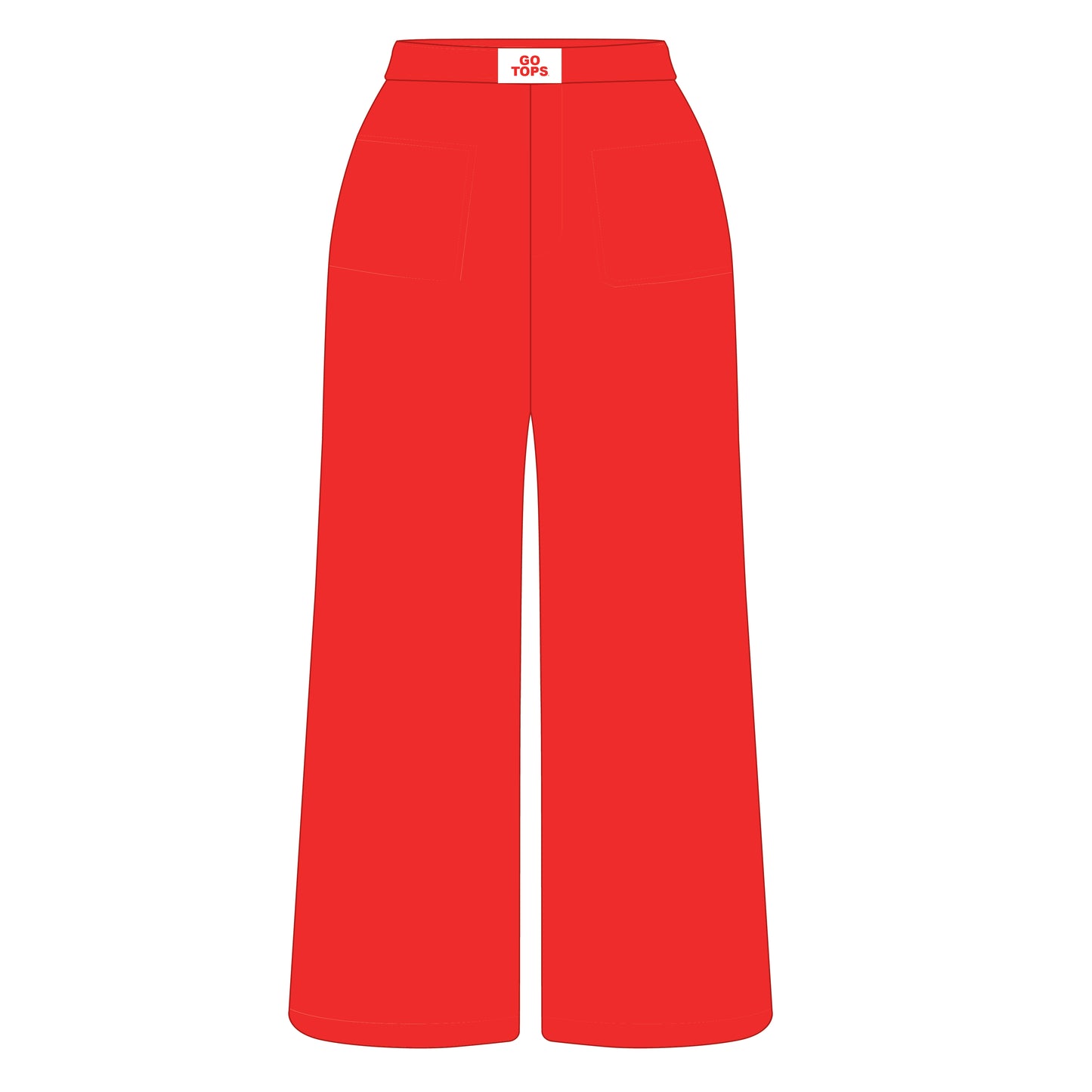 The Ava Airy Pants Go Tops Woven Label | Bright Red