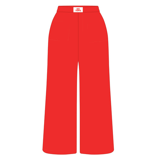 The Ava Airy Pants Go Tops Woven Label | Bright Red