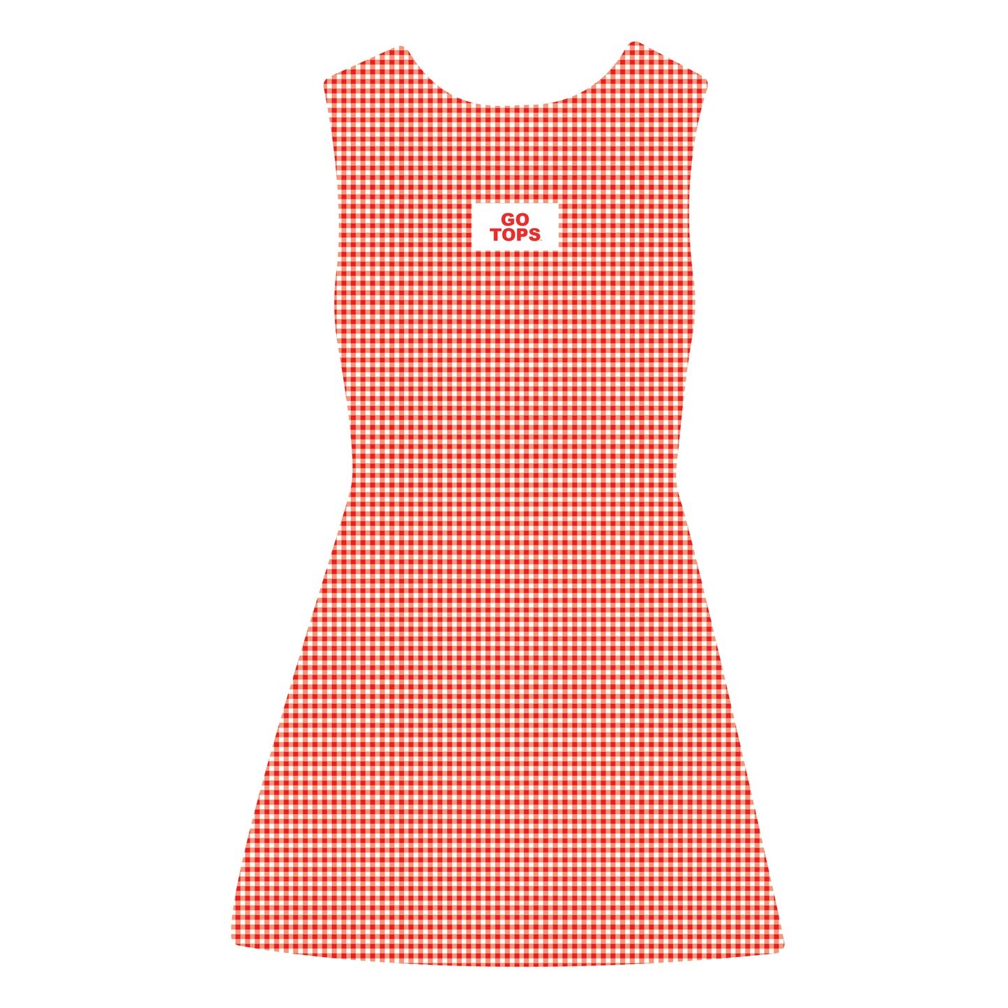 The Grace Gingham Dress Go Tops Woven Label | Bright Red