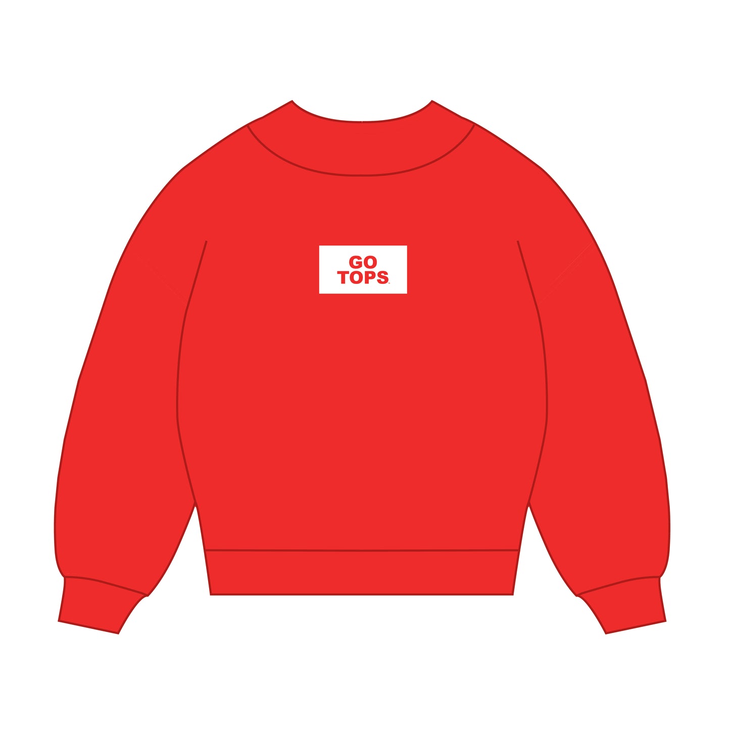 The Mary Mockneck Go Tops Woven Label | Youth Bright Red