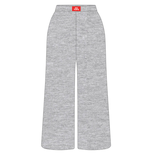 The Ava Airy Pants Go Tops Woven Label | Heather Grey