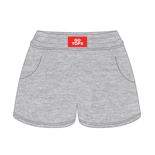 The Ava Airy Shorts Go Tops Woven Label | Heather Grey