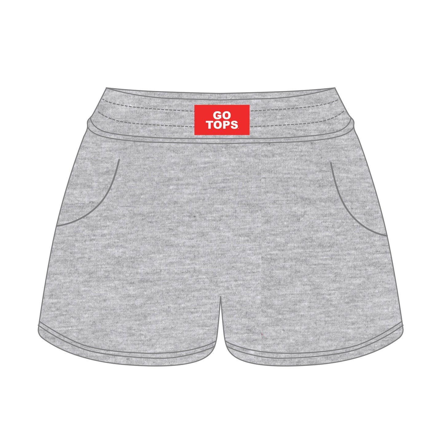 The Ava Airy Shorts Go Tops Woven Label | Youth Heather Grey