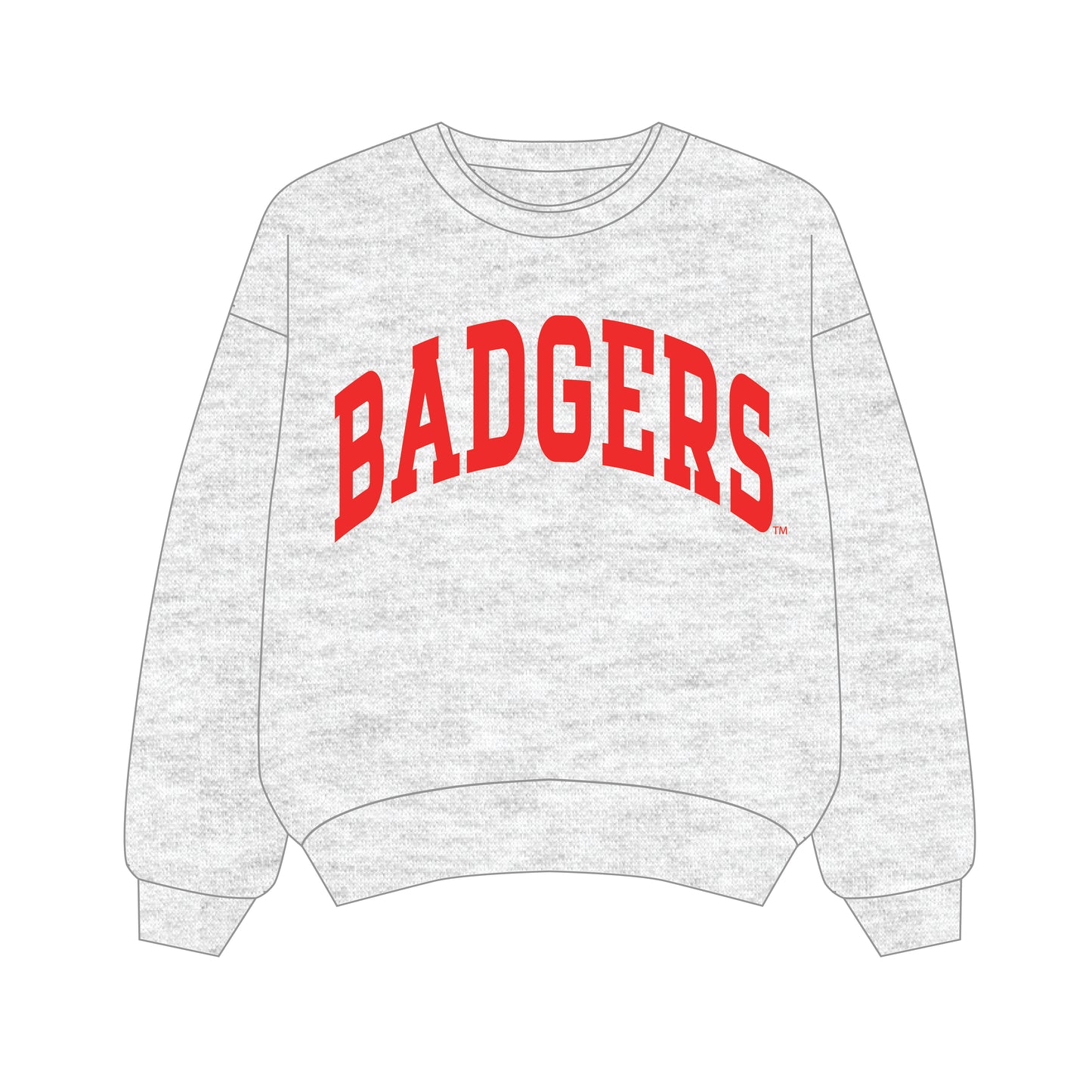 The Olivia Oversized Crewneck Go Big Red | Ash