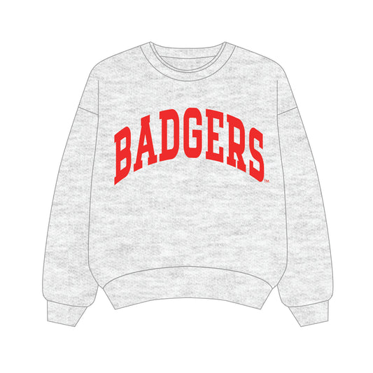 The Olivia Oversized Crewneck Go Big Red | Ash
