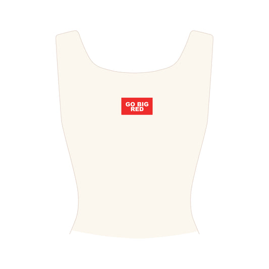 The Alli Ribbed Tank Go Big Red Woven Label | Youth Bone