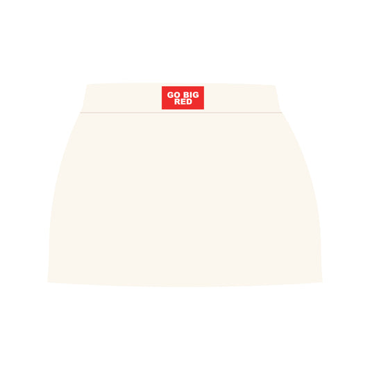 The Hayden High Waisted Skort Go Big Red Woven Label | Bone
