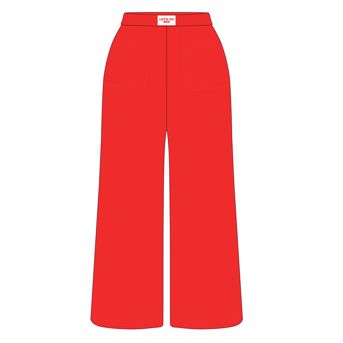 The Ava Airy Pants Let's Go Red Woven Label | Youth Bright Red