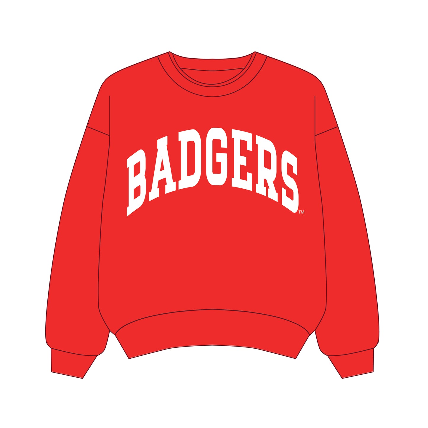 The Olivia Oversized Crewneck Go Big Red | Bright Red