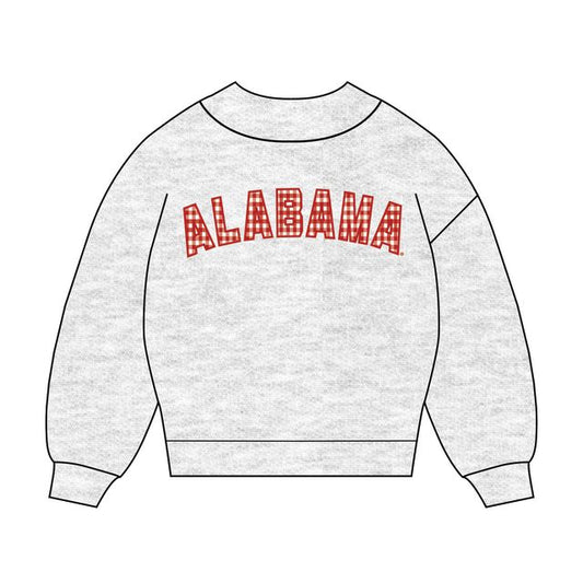 The Mallory Gingham Mockneck Alabama  | Youth Ash